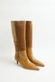 Boots 2606 - Real Leather Double Textured Caramel Women's Boots - 4