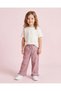 Girls Mauve Frill-Hem Trousers - 2