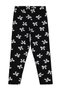 Civil girl's bow print leggings | lycra supreme brushed interlock | school, nursery & everyday wear - black