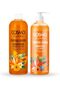 Cosmo Temptation Tropical Papaya Luxury Bath & Body Care 2 Pieces Set | Shower Scrub 1000ml & Shower Gel 1000ml | Long Lasting Fragrance | Tan Removal & Brightening | Non Greasy | For All Skin Types