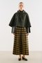 Coated Fabric Hooded Cape Black - 3