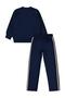 Striped Tracksuit Set for 6-9 Years Old - Navy Blue - 3