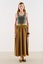 Technical Fabric Ruched Skirt Camel - 2