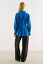 Patterned Short Shirt with Pleated Details and Blue Stripes - 8