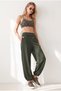 Women's Khaki High Waist Drawstring Sweatpants Eşf-00000090 - 5
