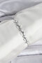 Silver Color Zircon Stone Row Drop Model Women's Bracelet with Lift Chain