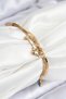316L Steel Evil Eye Bead Detailed Blue Zircon Stone Model Italian Chain Gold Color Women's Bracelet - 2