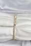 Brass Gold Color Heart Model Row Zircon Stone Women's Bracelet - 2
