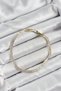 Brass Zircon Stone Thin Waterway Model Gold Color Women's Bracelet - 2