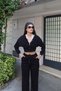 Oysho Fabric Lace Detailed Double Set Black - 5