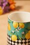 Dama Patterned Lemon Porcelain Coffee Tea Cup 250 ml - 2
