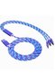 The 3-in-1 fast charging cable lights up (iPhone x 2 + Type-C + Micro USB Data Sync charging cable)(Samsung s9 s8 Plus Note 9 8 1.2M - 4