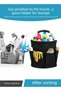 Foldable Cleaning Supply Organizer Caddy, Large Fabric Storage Bucket with Handle, Portable Tote for Household Cleaning Tools, Multi-Use Organizer for Home, Garage & Garden, 11.02" x 11.02" x 11.02" - 6