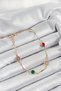 Brass Assorti Model Gold Color Zircon Stone Women's Bracelet