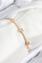 Brass Zircon Stone Star Model Gold Color Elevator Women's Bracelet