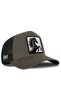 Khaki-Black Trucker Hat with Horse Logo
