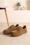 Women's Suede Lace-Up Loafers with Stitched Comfortable Casual Shoes - 3