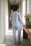 Veloria Shirt Collar Lace Embroidered Maternity and Postpartum Pajama Set - 4