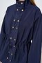 Women's Double Button Detail Cupra Jacket Navy Blue - 7