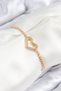 Brass Zircon Stone Heart Model Gold Color Elevator Women's Bracelet