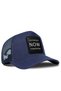 Yesterday Now Tomorrow Logo Cordura Navy Blue Trucker Hat