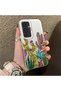 Samsung Galaxy S24 Compatible Acrylic Hard Back Panel Silicone Edged Cactus Pattern Phone Case - 2