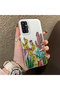 Cactus Patterned Phone Case with Silicone Edges and Acrylic Hard Back Panel Compatible with Samsung Galaxy M23/M13 - 2