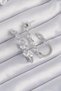 Brass Silver Color Drop Earrings with Zircon Stone Design - 2
