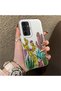 Samsung Galaxy A54 Compatible Acrylic Hard Back Panel Silicone Edged Cactus Patterned Phone Case - 2