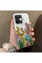Phone Case for Oppo A5 Pro 4G/5G Compatible Acrylic Hard Back Panel with Silicone Edges Cactus Pattern - 2