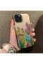 حافظة هاتف بنمط الصبار متوافقة مع iPhone 13 Pro Max، مصنوعة من الأكريليك الصلب مع حواف من السيليكون - 2