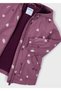 Girl's Waterproof Fleece-Lined Heart Pattern Raincoat - 4