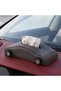 AUTO FAMILY Car-Shaped Tissue Box Holder, PU Leather Tissue Case with Anti-Slip Base, Auto Interior Organizer Napkin Holder, Luxury Car Accessories for Dashboard (Grey)