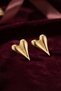 316L Steel Gold Color Heart Model Earrings