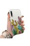 Cactus Patterned Phone Case with Silicone Edges and Acrylic Hard Back Panel Compatible with Samsung Galaxy A50/A50S/A30S