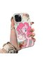 iPhone 15 Pro Max Compatible Acrylic Hard Back Panel with Silicone Edges Pinkie Pie Patterned Phone Case