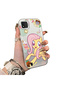 Realme C20/C20A Compatible Acrylic Hard Back Panel Silicone Edged Fluttershy Patterned Phone Case