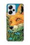 Redmi Note 13 Pro Plus 5g Compatible Fox Green Grass Printed Transparent Phone Case