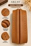 22 cm Leather Hidden Purse Clasp – Leather Detailed Metal Purse Clip and Frame for Making Knitted Bags