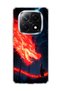 Redmi Note 14 Pro Plus 5g Compatible Fire Dragon Forest Printed Transparent Phone Case