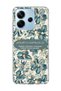 Redmi Note 14 4g Compatible Blue Crayon Printed Transparent Phone Case