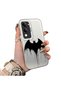 Vivo Y04 Compatible Acrylic Hard Back Panel with Silicone Edges Batman Patterned Phone Case