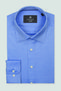 Arno Twill 100% Cotton Comfort Fit Dark Blue Pointed Collar Men's Plain Shirt - 2