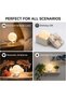 LED Moon Lamp, Sleep Training Meditation, 3D Printed Night Light with Handheld Display Base, 3.15", - 3