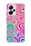 Redmi Note 13 Pro Plus 5g Compatible Pink Turquoise Spiral Printed Transparent Phone Case