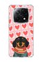 Redmi Note 14 Pro Plus 5g Compatible Sausage Dog Red Heart Printed Transparent Phone Case