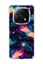 Redmi Note 14 Pro Plus 5g Compatible Colorful Galaxy Printed Transparent Phone Case