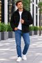 Men's Black Oversize Plush Shirt Jacket – Oversize Double Pocket Buttoned Teddy Shirt - 2