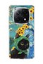 Redmi Note 14 Pro Plus 5g Compatible Starry Night Black Cat Printed Transparent Phone Case