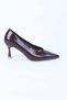 Women's Short Thin Heeled Pointed Toe Flat Stiletto Shoes with Buckle Detail - 2